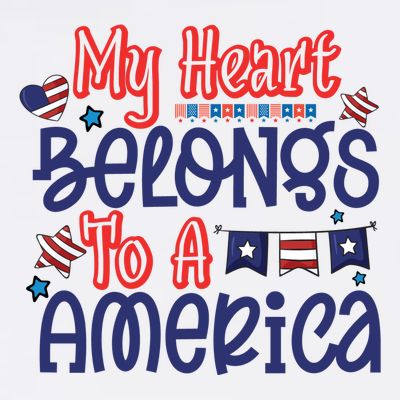 My Heart Belongs To A America T-Shirt