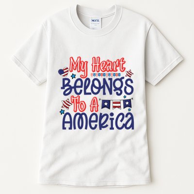 My Heart Belongs To A America Tall T-Shirt