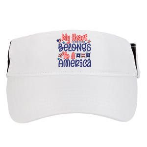 My Heart Belongs To A America Adult Drive Performance Visor