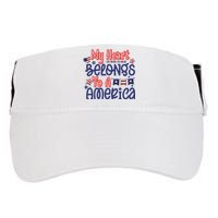 My Heart Belongs To A America Adult Drive Performance Visor