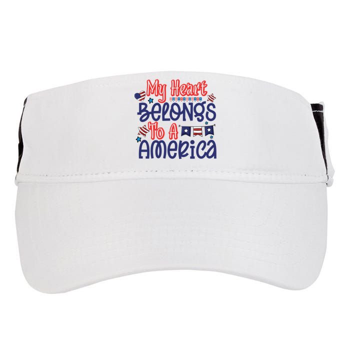 My Heart Belongs To A America Adult Drive Performance Visor