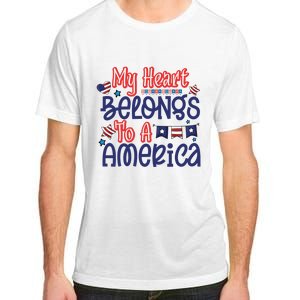 My Heart Belongs To A America Adult ChromaSoft Performance T-Shirt