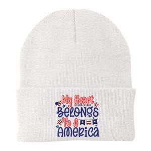 My Heart Belongs To A America Knit Cap Winter Beanie