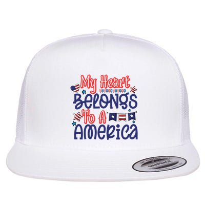 My Heart Belongs To A America Flatbill Hat