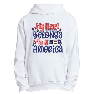 My Heart Belongs To A America Urban Pullover Hoodie