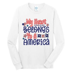 My Heart Belongs To A America Tall Long Sleeve T-Shirt