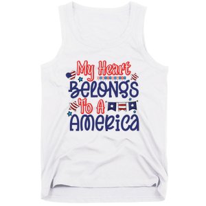 My Heart Belongs To A America Tank Top