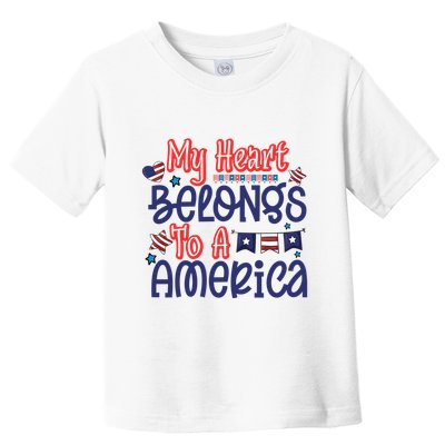My Heart Belongs To A America Toddler T-Shirt