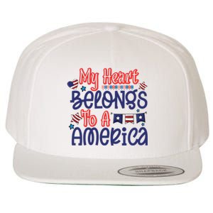 My Heart Belongs To A America Wool Snapback Cap