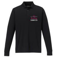 My Heart Belongs To A Sexy Roofer Wife Roofing Performance Long Sleeve Polo