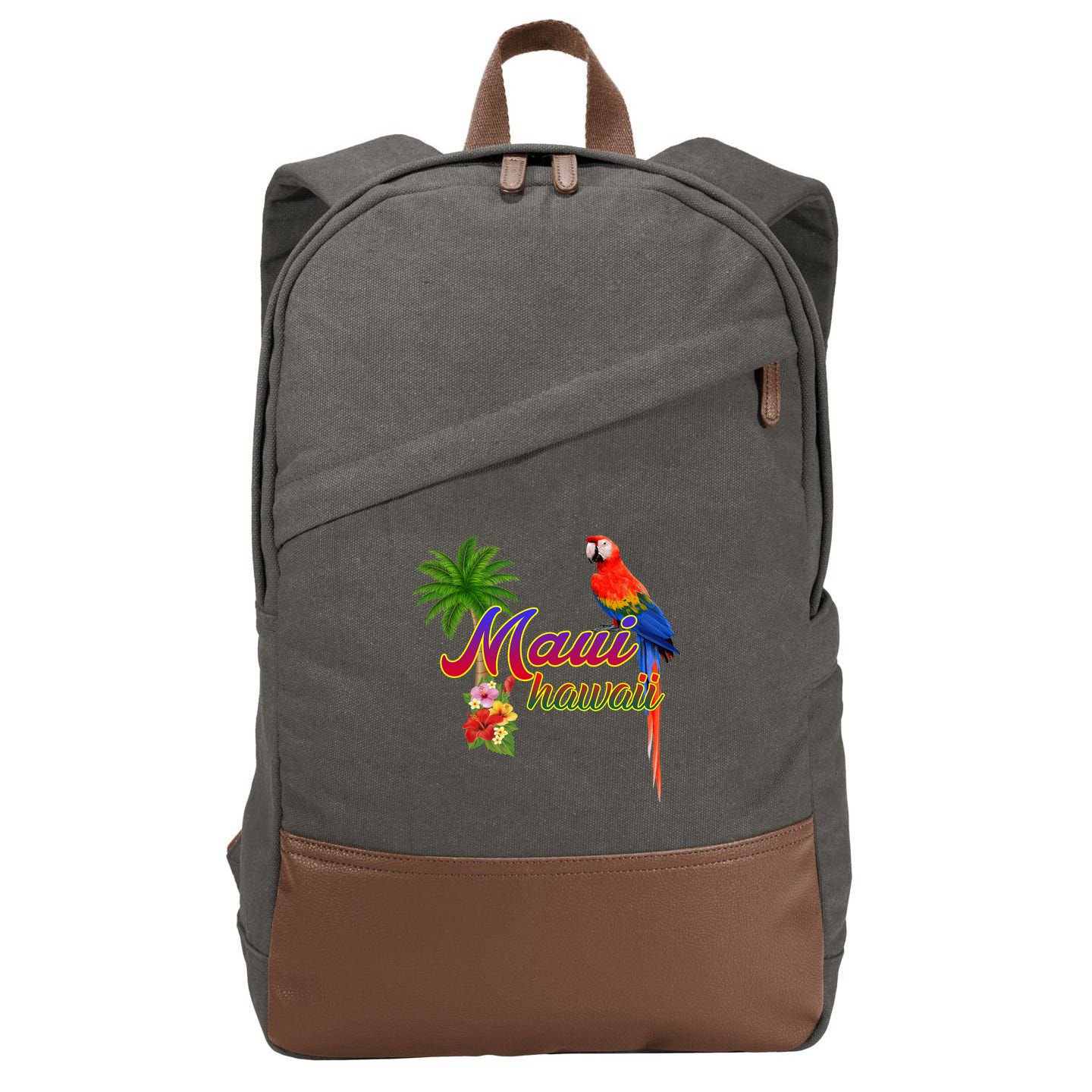 Maui Hawaii Beach Aloha Great Gift Cotton Canvas Backpack
