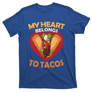 My Heart Belongs To Tacos Funny Anti Valentines Fast Food Gift T-Shirt