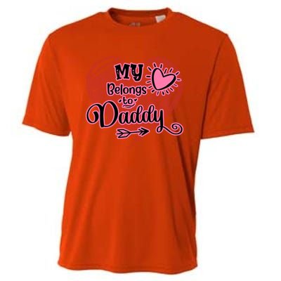 My Heart Belongs To Daddy Father Love Gift Cooling Performance Crew T-Shirt