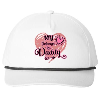 My Heart Belongs To Daddy Father Love Gift Snapback Five-Panel Rope Hat