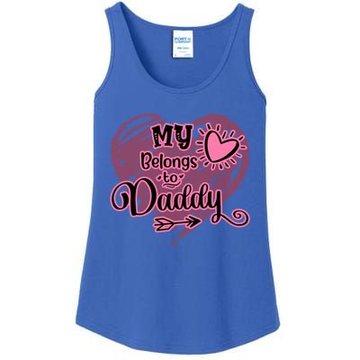 My Heart Belongs To Daddy Father Love Gift Ladies Essential Tank