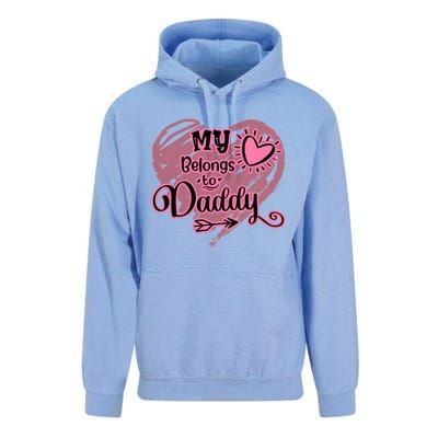 My Heart Belongs To Daddy Father Love Gift Unisex Surf Hoodie