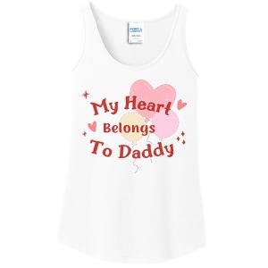 My Heart Belongs To Daddy Cute Valentine Ladies Essential Tank