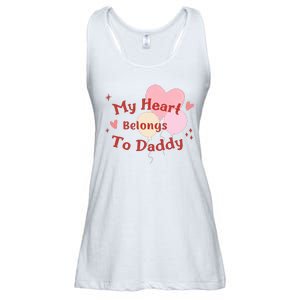 My Heart Belongs To Daddy Cute Valentine Ladies Essential Flowy Tank