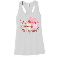 My Heart Belongs To Daddy Cute Valentine Women's Racerback Tank