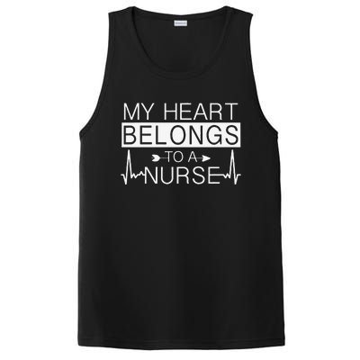 My Heart Belongs To A Nurse I Love My Nurse Valentine's Day PosiCharge Competitor Tank