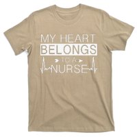 My Heart Belongs To A Nurse I Love My Nurse Valentine's Day T-Shirt