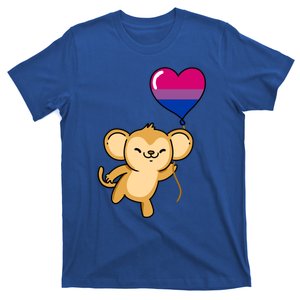 Monkey Heart Balloon Bisexual Pride Gift T-Shirt