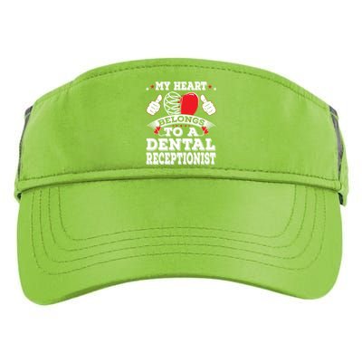 My Heart Belongs To A Dental Receptionist Valentines Day Funny Gift Adult Drive Performance Visor