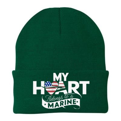 My Heart Belongs To A Marine Knit Cap Winter Beanie