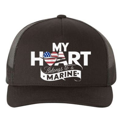 My Heart Belongs To A Marine Yupoong Adult 5-Panel Trucker Hat