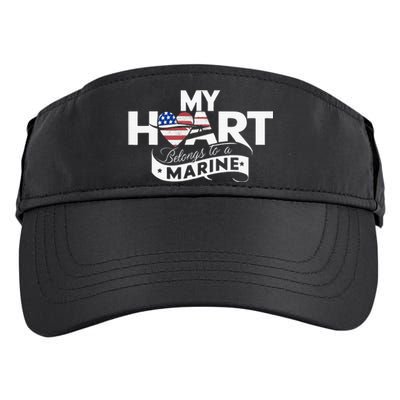 My Heart Belongs To A Marine Adult Drive Performance Visor