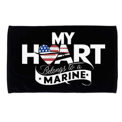 My Heart Belongs To A Marine Microfiber Hand Towel