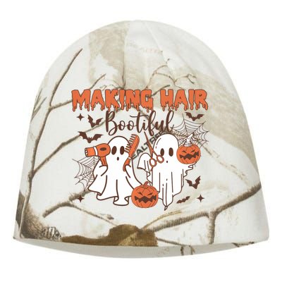 Making Hair Bootiful Funny Scary Ghost Hairdresser Halloween Kati - Camo Knit Beanie