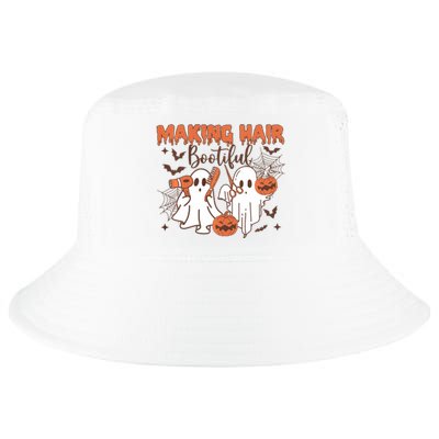 Making Hair Bootiful Funny Scary Ghost Hairdresser Halloween Cool Comfort Performance Bucket Hat