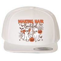 Making Hair Bootiful Funny Scary Ghost Hairdresser Halloween Wool Snapback Cap