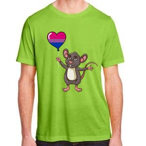 Mouse Heart Balloon Bisexual Pride Gift Adult ChromaSoft Performance T-Shirt