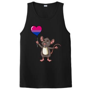 Mouse Heart Balloon Bisexual Pride Gift PosiCharge Competitor Tank