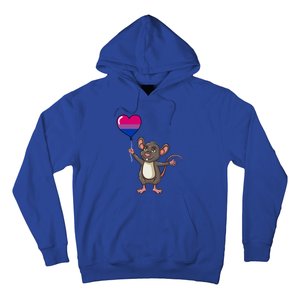 Mouse Heart Balloon Bisexual Pride Gift Hoodie