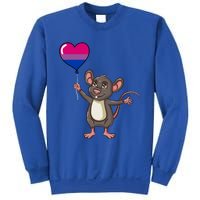 Mouse Heart Balloon Bisexual Pride Gift Sweatshirt