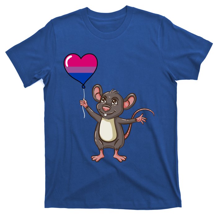 Mouse Heart Balloon Bisexual Pride Gift T-Shirt