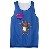 Mouse Heart Balloon Bisexual Pride Gift Mesh Reversible Basketball Jersey Tank