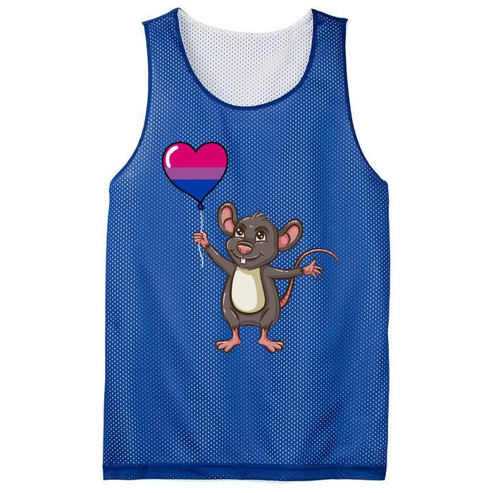 Mouse Heart Balloon Bisexual Pride Gift Mesh Reversible Basketball Jersey Tank