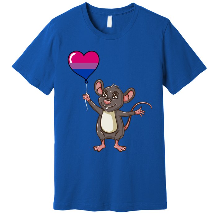 Mouse Heart Balloon Bisexual Pride Gift Premium T-Shirt