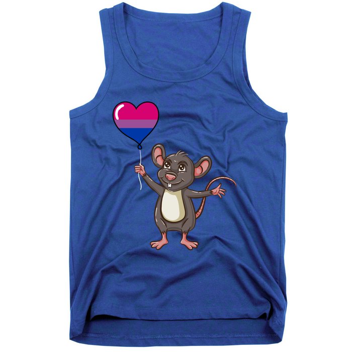 Mouse Heart Balloon Bisexual Pride Gift Tank Top