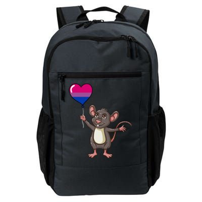 Mouse Heart Balloon Bisexual Pride Gift Daily Commute Backpack