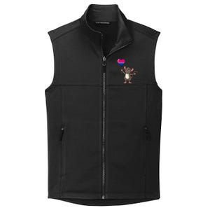 Mouse Heart Balloon Bisexual Pride Gift Collective Smooth Fleece Vest