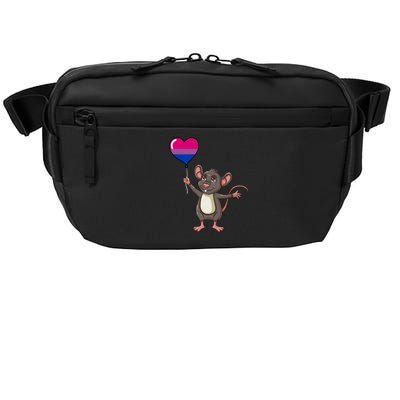 Mouse Heart Balloon Bisexual Pride Gift Crossbody Pack