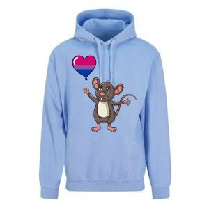 Mouse Heart Balloon Bisexual Pride Gift Unisex Surf Hoodie