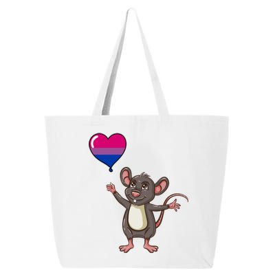 Mouse Heart Balloon Bisexual Pride Gift 25L Jumbo Tote