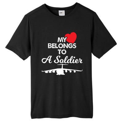 My Heart Belongs To A Soldier Memorial Day 2018 Gift Meaningful Gift Tall Fusion ChromaSoft Performance T-Shirt