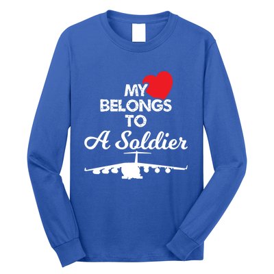 My Heart Belongs To A Soldier Memorial Day 2018 Gift Meaningful Gift Long Sleeve Shirt